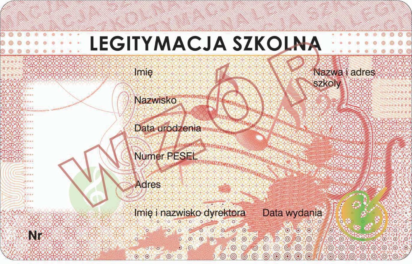 Wzór e-legitymacji szkolnej